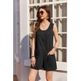 thumbnail image 5 of Ekouaer Women Rompers Summer Short Overalls Waffle Jumpsuit Casual One Piece Beach Outfits Vacation Clothes, 5 of 6