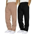 thumbnail image 2 of Rotm 2 Pack Men'S Athletic Pants Men's Casual Pants Lightweight Quick Dry Hiking Running Workout Outdoor Sports Sweat Pants Coffee,S, 2 of 4