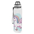 thumbnail image 2 of Unicorn and Stars Sports Water Bottle Portable Travel Mug 32oz BPA Free Leak Proof Straw Transparent Tritan for Gym Yoga Cycling Camping, 2 of 7