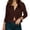 Brown, variant on Women's Knitted Cardigan Short Knit Round Neck Open Front Sweater Button Down, Elegant and Casual, Ideal for Office and Everyday Outings,Black,M