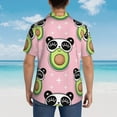 thumbnail image 4 of Disketp Hawaiian Shirts For Men,Panda Avocado Print Mens Casual Short Sleeve Button Down Shirts Beach Shirt, 4 of 7