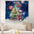 thumbnail image 2 of Merry Christmas and Happy New Year Santa Schnauzer Holiday Xmas Winter 2025 Tapestry Miniature Schnauzer Dog Lover Wall Hanging Backdrop Home Decor - 00024, 2 of 5