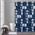 thumbnail image 5 of Tropical Beach Bathroom Shower Curtain, Summer Coconut Tree Anchor Boat Blue White Plaid Waterproof Washable Soft Bath Curtain for Bathtub Decor with 12 Hooks&Grommet, 60x72 Inch, 5 of 9