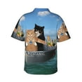 thumbnail image 3 of Balery Two Brave Cats Are Floating On The Sea Iceberg Print Men's Hawaiian Shirts Short Sleeve Beach Shirt Relaxed Fit Vacation Button Down Shirts-X-Large, 3 of 9