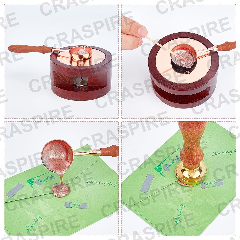 Wax Seal Kit 300PCS Wax Seal Beads 10 Colours with Wax Melting Kit Moon Wax Seal Stamp Candles Marking Pens for Invitation Cards Gift Decoration