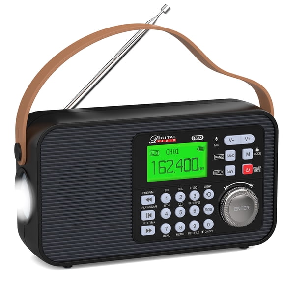 NEW 2026 Portable AM FM Radio with NOAA Weather Alert, AA Battery Backup, 10W Loud Speaker Tabletop Transistor Radio
