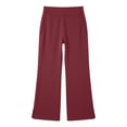 thumbnail image 2 of YMNXA Kids Girls Casual Pants High Waist Solid Color Wide Leg Comfortable Stylish Flared Trousers For Daily Wear,Rd2,12-13 Years, 2 of 4