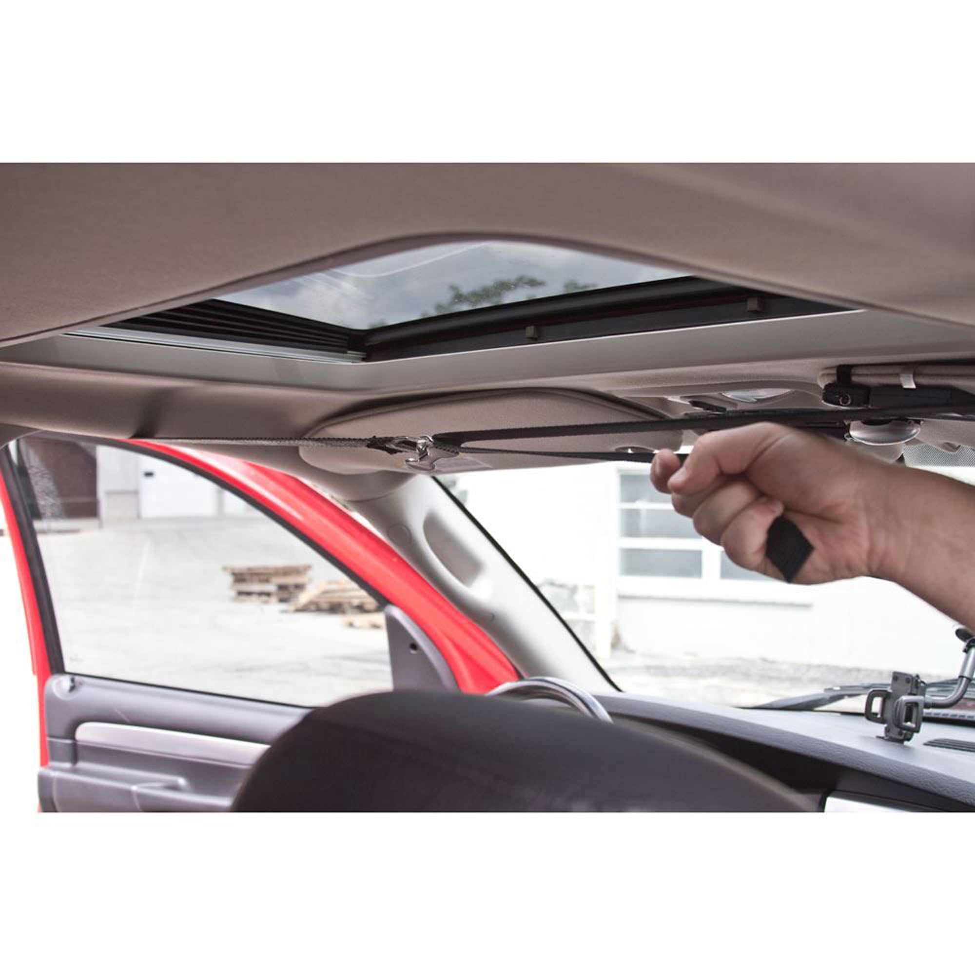 Apex Steel Universal Telescoping Strap-Attached Roof Cross Bars, 44" to 60" Wide, Set of 2