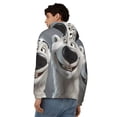 thumbnail image 4 of Naloa Smiling Polar Bear Men’s Hoodies, Zip up Hoodie, Sweatshirts,Hoodies for Men Sizes S-3XL-X-Large, 4 of 5
