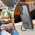 thumbnail image 4 of For Samsung Galaxy S25 Plus Case 360° Invisible Ring Stand Magnetic Case [Compatible with Magsafe][Military Shocproof] Anti-Fingerprint Shockproof Translucent Cover for Galaxy S25 Plus 6.7", 4 of 6