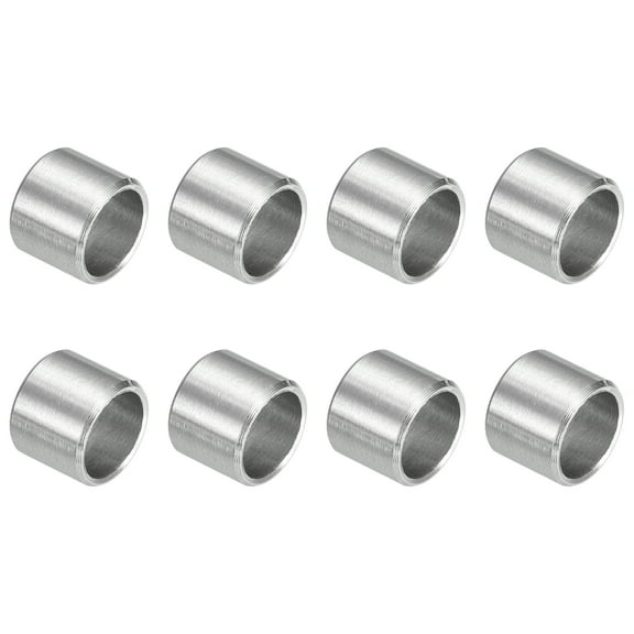 8Pcs 304 Stainless Steel Spacer 3/8" OD x 5/16" ID x 5/16" Length(10x8x8mm) Screw Standoff Bushing Plain Finish Unthreaded Round Metal Spacer for M3 Screws Bolts and Rods, Silver