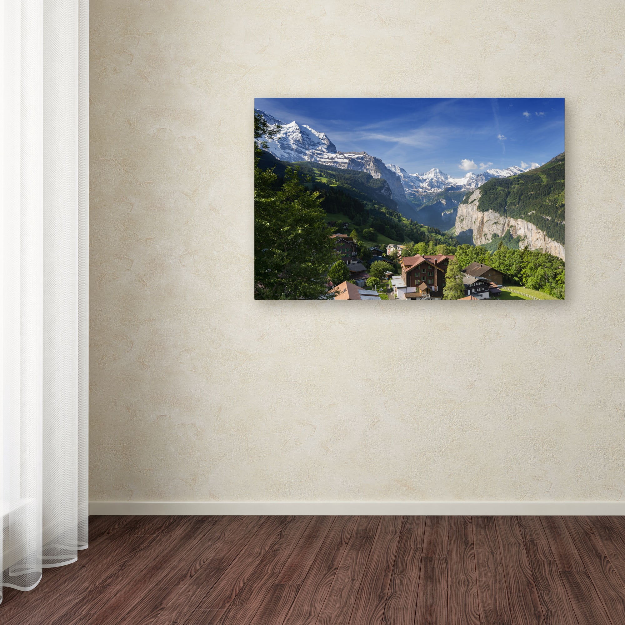 Trademark Fine Art "A New Day in the Swiss Alps" Canvas Art by Philippe Sainte-Laudy