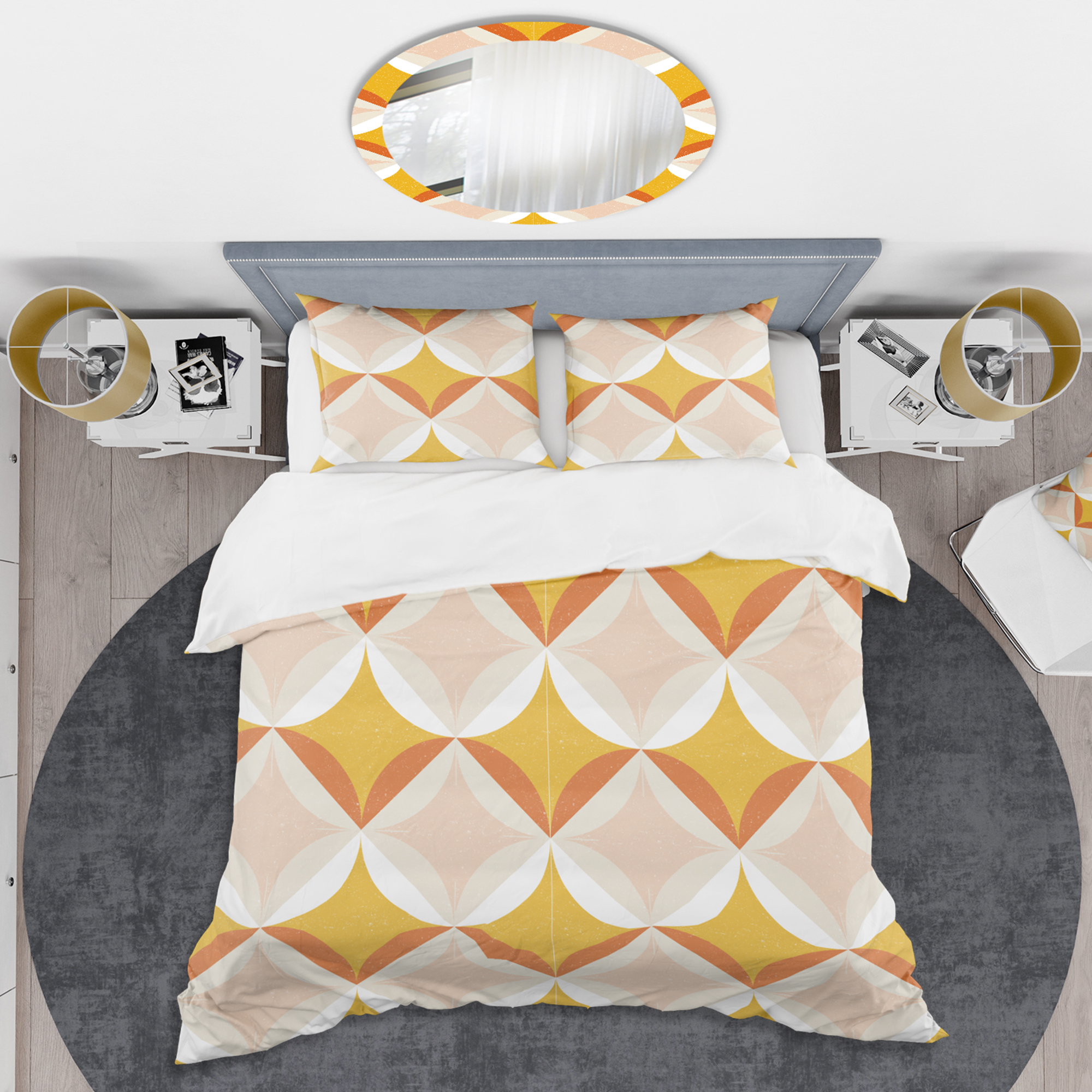 Designart 'Retro Abstract Design XII' Mid-Century Modern Duvet Cover Set