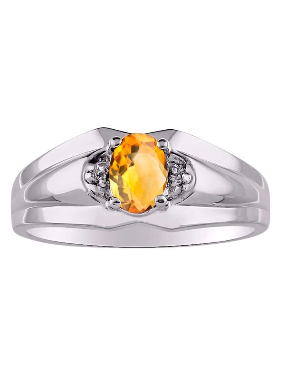 Details about / 925 Sterling Silver Ring Citrine Natural Solitaire Gemstone