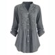 thumbnail image 2 of Blusa de manga larga con cuello en V y botones de encaje para mujer, talla grande, liquidación, Giftesty, 2 of 4
