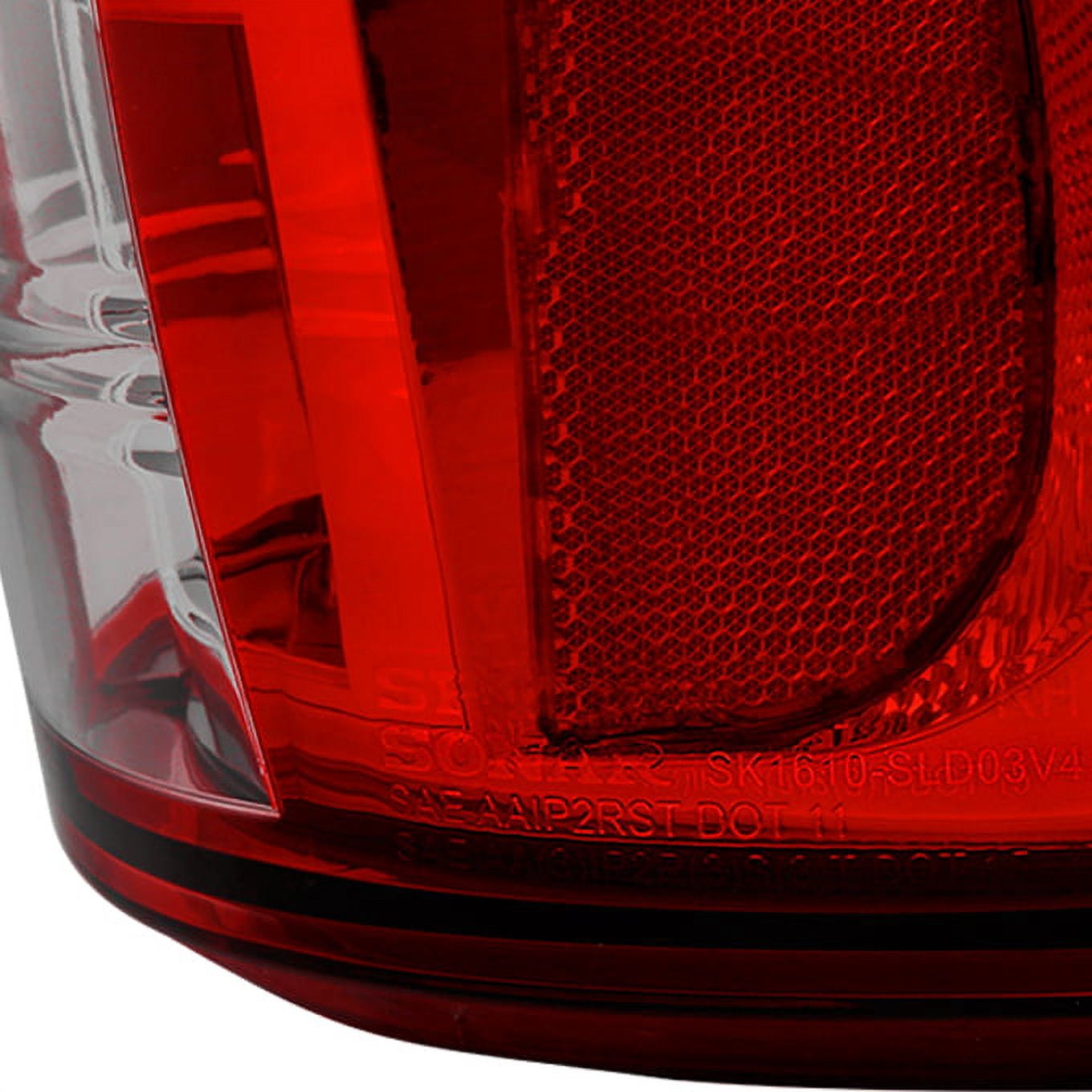 AKKON - For 99-02 Silverado 99-03 Sierra Pickup Truck V2 LED Tube Red Clear Tail Lights Brake Lamps Left+Right Pair