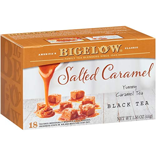 Bigelow Salted Caramel Black Tea Bags, 18 Count Box (Pack of 6