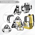 thumbnail image 3 of Kuiaobaty Dinosaur Print Clear Backpack Set for Kids Boys Truck Print Clear Backpack and Lunch Bag with Bottle Holder Large Capacity Bookbags with Pencil Case for School, 3 of 5