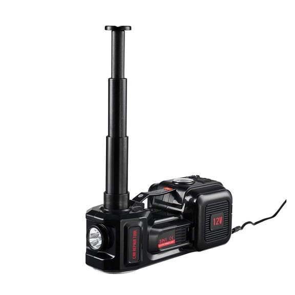 Electric Car Jack 5 Ton 11000lbs Kit with Impact Wrench, Tire Inflator - 3-in-1 Hydraulic Jack for Cars, SUVs, Trucks - Quick Lift, LED Light, Remote Control