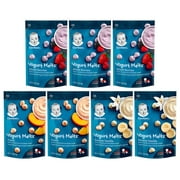 Gerber Yogurt Melts Variety Pack, 2 Peach, 3 Mixed Berry, 2 Banana Vanilla, 7 CT