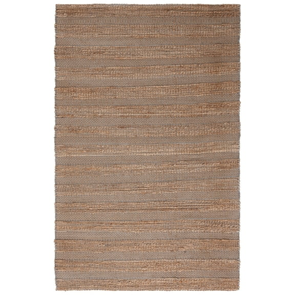 SAFAVIEH Natural Fiber Beulah Striped Area Rug, Grey/Natural, 9' x 12'