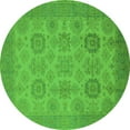 thumbnail image 1 of Ahgly Company Indoor Round Oriental Green Industrial Area Rugs, 4' Round, 1 of 4