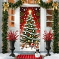 thumbnail image 1 of Housse de Porte de Noël Père Noël Rideau de Porte / Décoration Murale des Fêtes pour Porte d'Entrée / Tissu Polyester Festif Décoration Intérieure Extérieure pour la Maison, 1 of 6