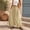 Khaki, variant on Womens High Rise Smocked Waist Wide Leg Harem Trousers barrel harem pants casual everyday commute beach lounge bottoms Beige M