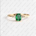 thumbnail image 4 of Princy Jewels Radiant Cut Emerald Engagement Ring, Solid 14k Yellow Gold Plated Ring, 4 of 4