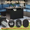 thumbnail image 5 of Clouddwell 7-Piece Patio Furniture Set on Sale, Black Rattan Wicker Outdoor Sectional Sofa Couch with Table Patio Conversation Set for Lawn& Backyard,Blue, 5 of 8