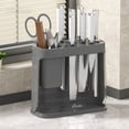 thumbnail image 2 of WRKEKC Clearance Countertop Multifunctional Knife Rack Organizer - Plastic Utensil Storage for Knives, Forks, Spoons, Chopsticks & Kitchen Tools, 2 of 9