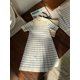 thumbnail image 1 of Vestido plisado de punto para niña, vestidos de media manga con cuello redondo de estilo británico, cárdigan a rayas opcional, primavera y otoño, 1 of 6