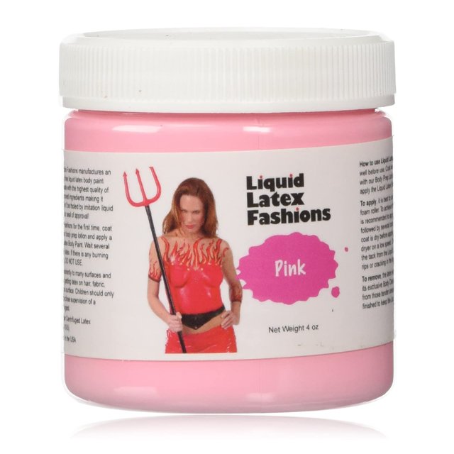 Rosa 4 Oz - Pintura corporal de látex líquido Sin amoníaco Sin olor Fácil de poner y quitar Maquillaje para cosplay Crea artes profesionales de monstruos zombis