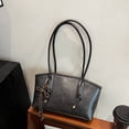 thumbnail image 4 of Yucurem Vintage Shoulder Bags for Women, Trendy Leather Hobo Handbag with Pendant for Work Travel (Black), 4 of 7