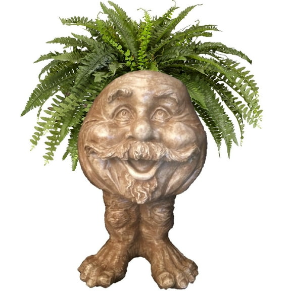 Homestyles Stone Wash Uncle Nate the Muggly Face Humorous Statue Planter Pot