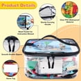 thumbnail image 4 of 2 Packs Toy Storage Bags Clear Toy Organizer Case Reusable PVC Waterproof Toy Organizer Bags with Zipper&Handle for Building Blocks/Puzzles/Board Game/Bricks,with Name Tag & Manual Pocket, 4 of 7