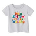thumbnail image 4 of Haut Camisole Filet pour Enfants Carnaval Imprimé Couleur Col Rond T-Shirt à Manches Courtes, 4 of 4