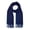 Navy & Aqua, variant on - Double Sided Solid 100% Alpaca Wool Scarf for Men & Women - In Many Colors