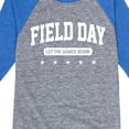 thumbnail image 3 of Instant Message - Field Day Let The Games Begin  - Toddler And Youth Raglan Graphic T-Shirt, 3 of 5