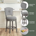 thumbnail image 4 of Hillsdale Santa Clara II 26 Wood Contemporary Counter Stool in Gray, 4 of 10