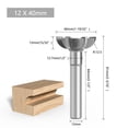 thumbnail image 2 of 12mm Shank Alloy Cove Bit 6 Edge Finger Grip Bit Milling Cutter For Woodworking Engraving Machine ,Great Multi-Purpose Application, 2 of 6