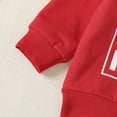 thumbnail image 4 of Gerichy Baby Toddler Boys Fall Clothing Set Valentines Day Outfit Round Neck Sweatshirt with Side Pocket Pants,Red, 4 of 7