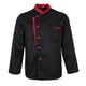 thumbnail image 1 of Chaqueta de chef con broches Chaqueta de chef de manga larga Chaqueta de trabajo Unisex Un Negro 2XL, 1 of 9