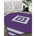 thumbnail image 3 of Ahgly Company Machine Washable Indoor Round Transitional Indigo Purple Area Rugs, 7' Round, 3 of 7