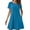 Blue, variant on Womens Dresses with Pockets Relaxed Fit Plus Size A Line Dress Flowy Solid Shift Dress Short Sleeve Crew Neck Shift Dress for Ladies Mini Dress Comfy Dress Blue