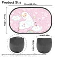 thumbnail image 7 of Yuyamidu Alpaca Back Window Sun Shades for Car Rainbow Car Window Sun Shades for Kids Girls Car Window Shade for Baby Pink Heart Sun Blocker for Car Windows Baby, 7 of 7