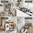 thumbnail image 5 of Black White Tie Dye Mandala Pattern Kitchen Rugs Sets Of 3,Kitchen Runner Rugs Non Skid Washable,Decorative Kitchen Floor Mats for Kitchen,Sink,Laundry,17"x30"+ 17"x47" + 17"x59", 5 of 6