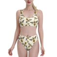 thumbnail image 2 of Picia Flying Bees1 Women's High Waisted Bikini Scoop Neck Swimsuit Two Pieces Bathing Suit-Small, 2 of 8