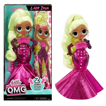 LOL Surprise OMG Lady Diva Fashion Doll with Fashions and Accessories, Ages 4 