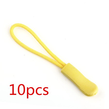 

Toyella Zipper Pull Rope Down Jacket Pendant Bag Zipper Accessories Tail Rope Yellow 10pcs